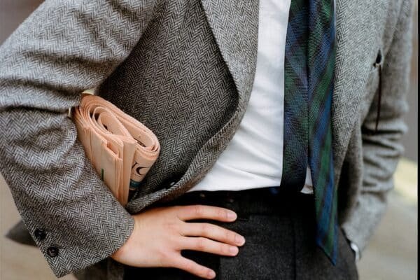 Grey Herringbone Sport Coat
