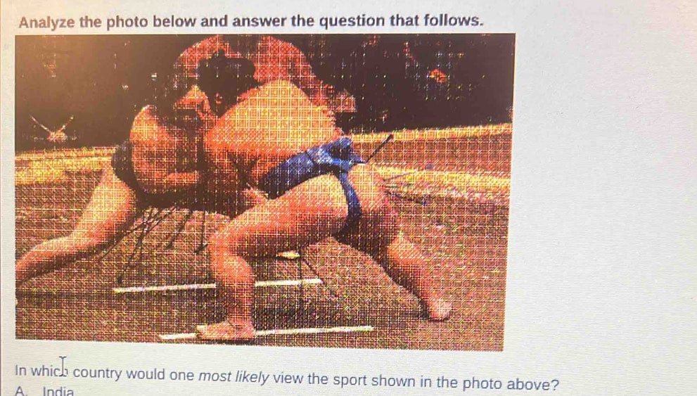 In Which Country Would One Most Likely View the Sport Shown in the Photo Above?