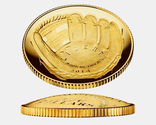 What Sport was Featured on the First Curved U.S. Coin in 2014?