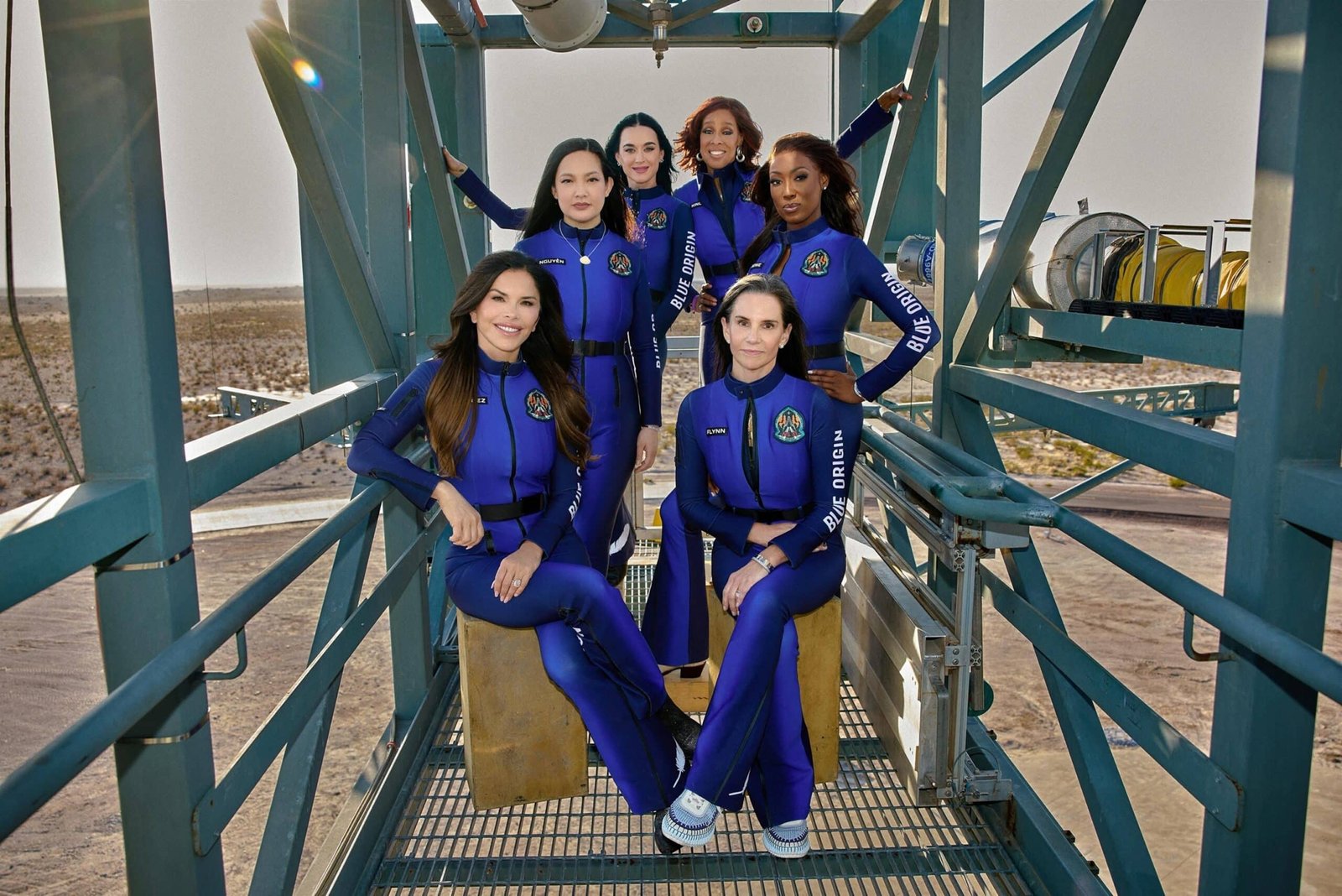 Photo: A booklet photo published on April 14, 2025, on Blue Origin's account, shows the members of a suborbital mission All-Woman aboard the new Shepard rocket.