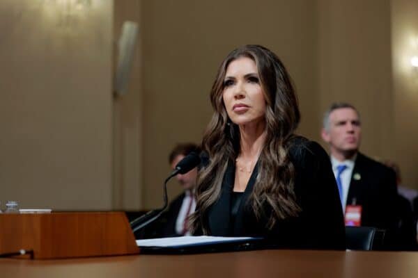 Democrats say it is a 'sad day for the DHS' under the leadership of Kristi Noem at the audience of the burning house