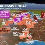 Heat wave that broke records that hits wide strip of us: last prognosis