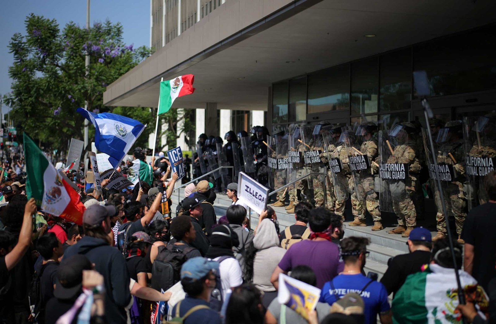 Trump has made a series of statements about Los Angeles's protests. Here is the context.